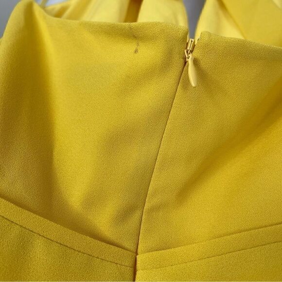 DRESS the Population Tie Back Halter Shiloh Gown Yellow S - Picture 6 of 6